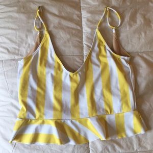 Kortni Jeane Stripe Swing Swim Top